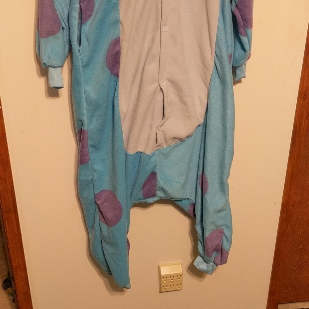 Dragon Monster Hooded Jumpsuit Pajamas - size Medium - Picture 3 of 8